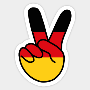 Germany Flag V Sign Sticker